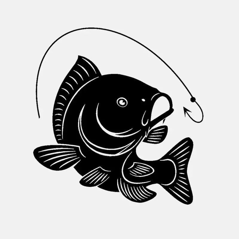 Fishing Hook - Carp Fishing Hook Decal Decoration Art