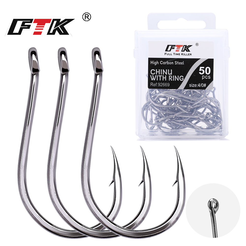 Fishing Hook Circle - FTK CHINU Fishhook with Ring Barbed