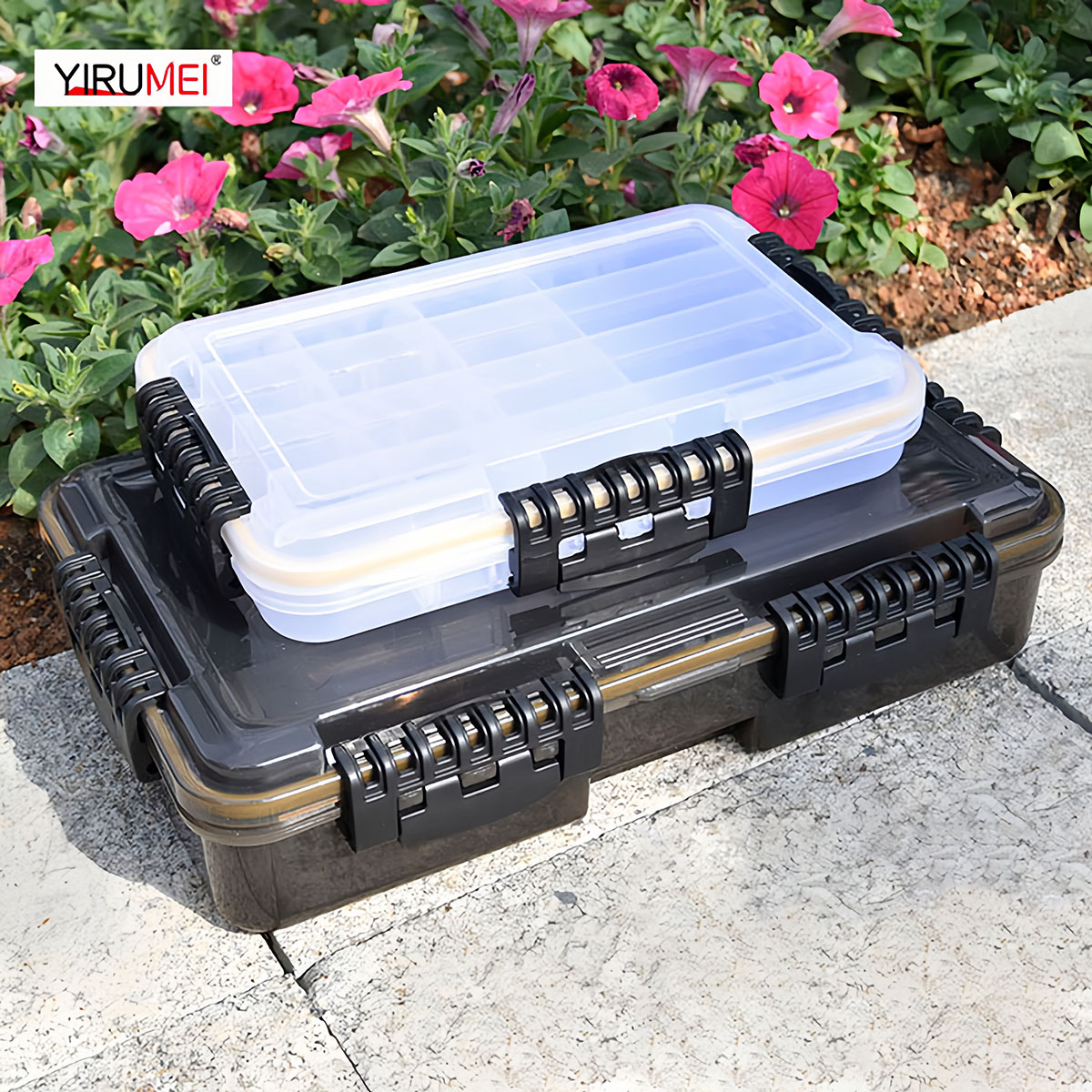 Fishing Hook Size - Waterproof Fishing Tackle Box Large Capacity