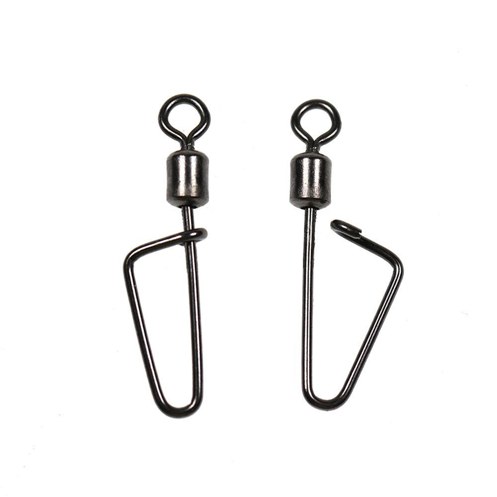 Fishing Hook Stainless Steel - 20PCS #12 -1/0 Rolling Swivel Swing