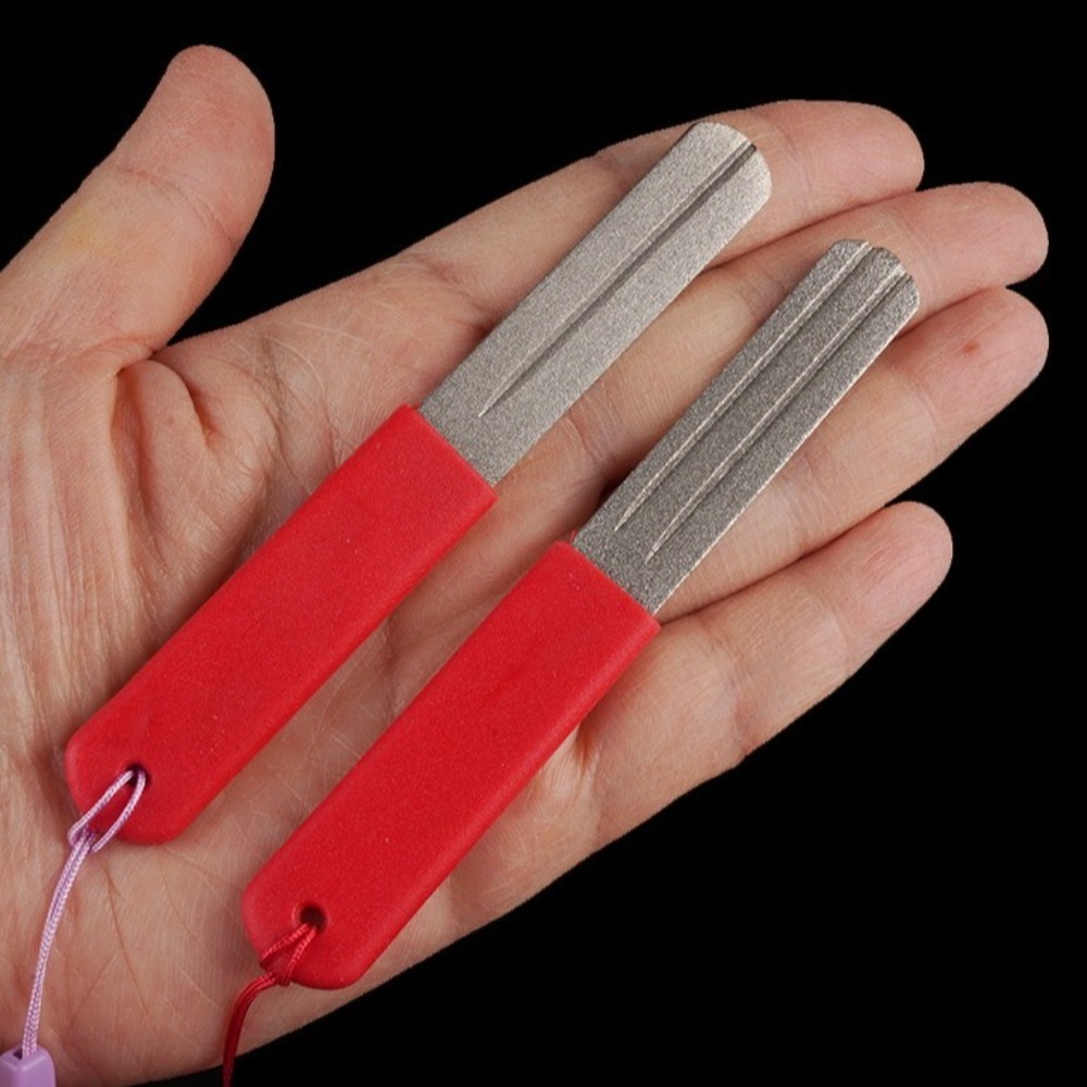 Fishing Hook Sharpener - 1Pc Double-Sided Fishing Hook Sharpener Diamond