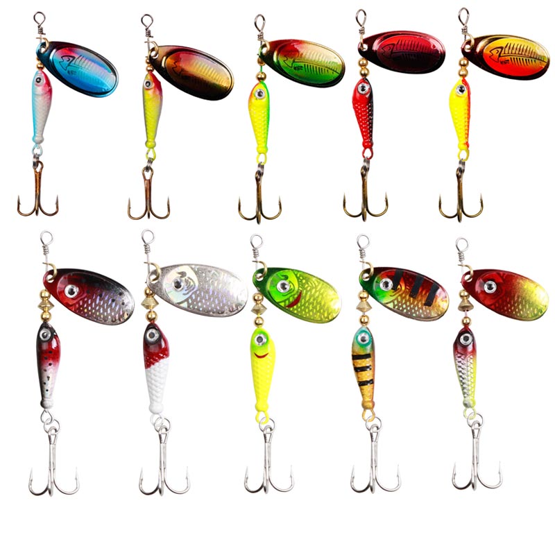 Fishing Hook Treble - 10pcs/Set Spinner Lures 9.1g 7cm Sequins