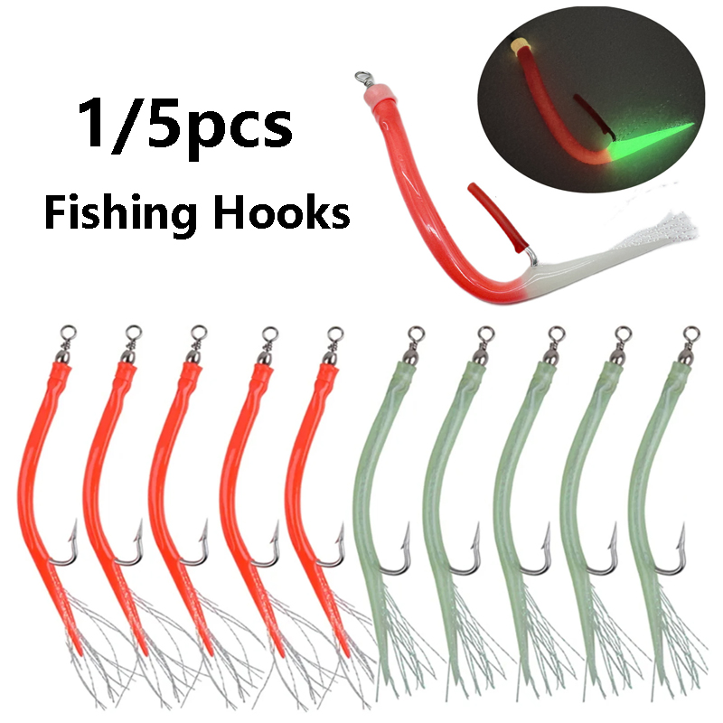 1/5Pcs CodfishFishing Eel Tube - Fishing Hook Offset recension och pris