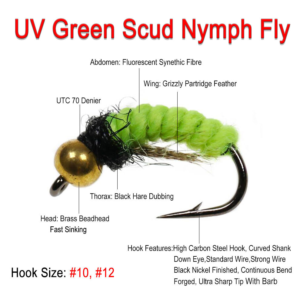 8pcs #10 #12 Brass Bead Head U - Fishing Hook Size recension och pris