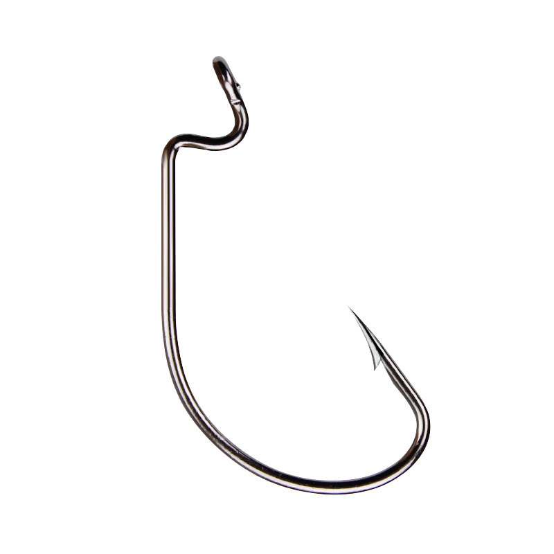 50pcs Wide Worm Hook Carbon St - Fishing Hook Barbless recension och pris