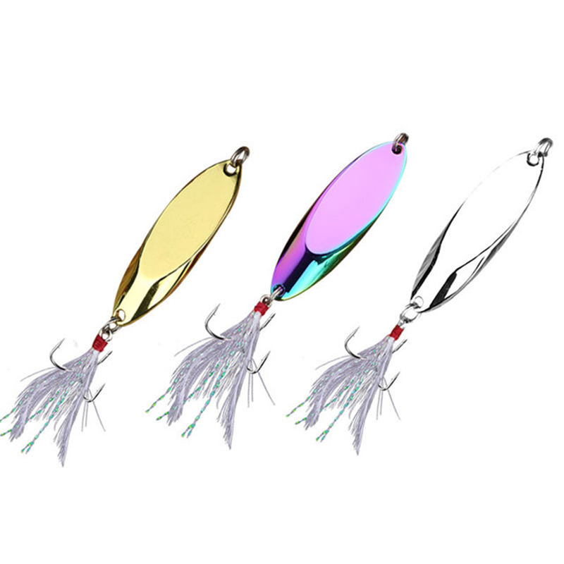 1pc 2.5g-35g Metal Spoon Lure  - Fishing Hook Treble recension och pris