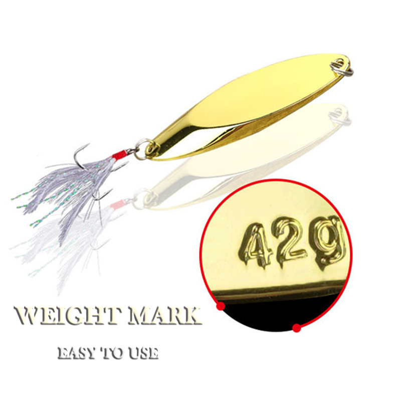 1pc 2.5g-35g Metal Spoon Lure  - Fishing Hook Treble recension och pris