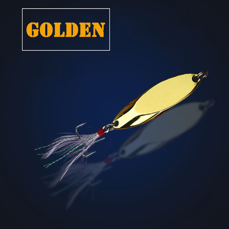 1pc 2.5g-35g Metal Spoon Lure  - Fishing Hook Treble recension och pris