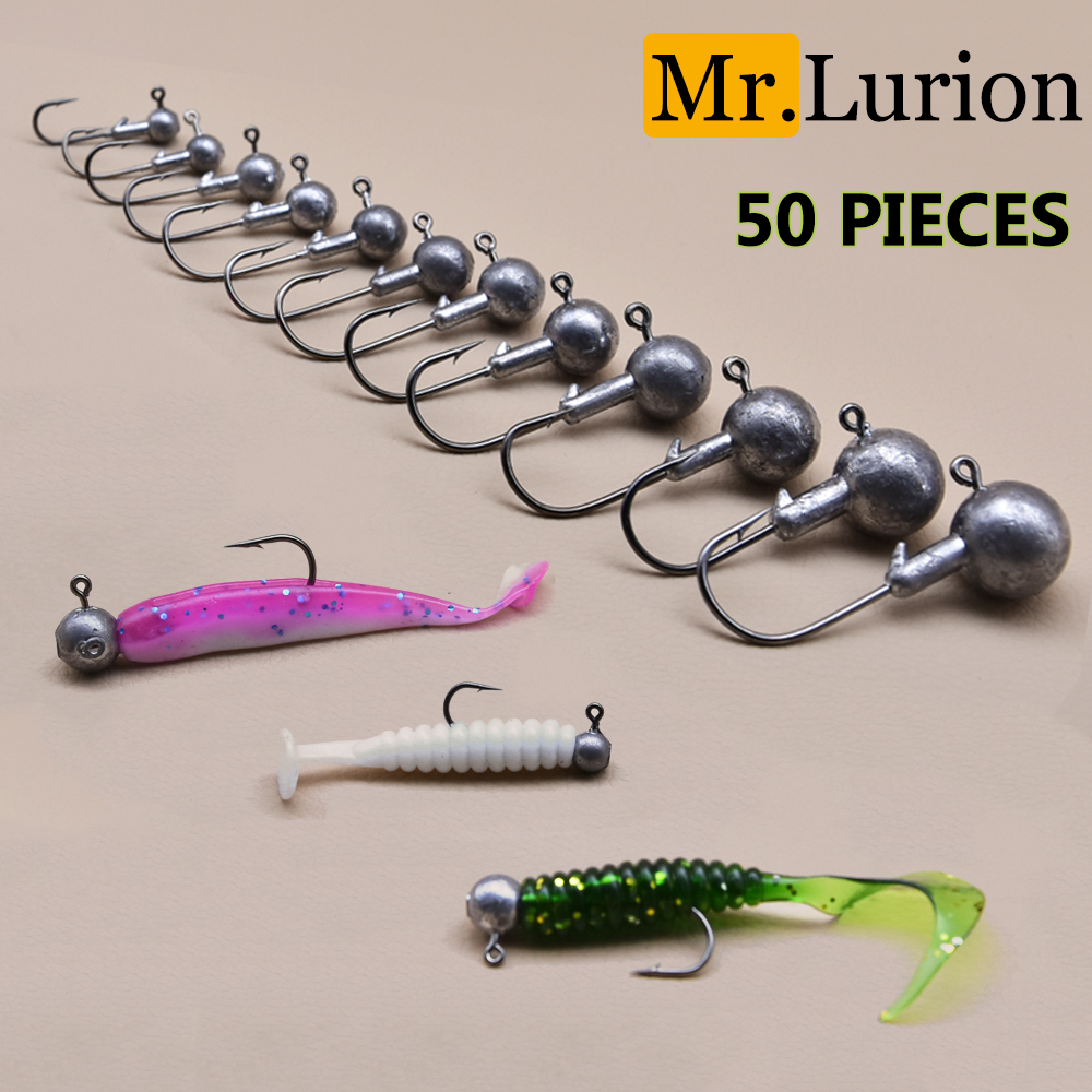 MrLurion 50pcs 1g-28g jig head - Fishing Hook Weedless recension och pris