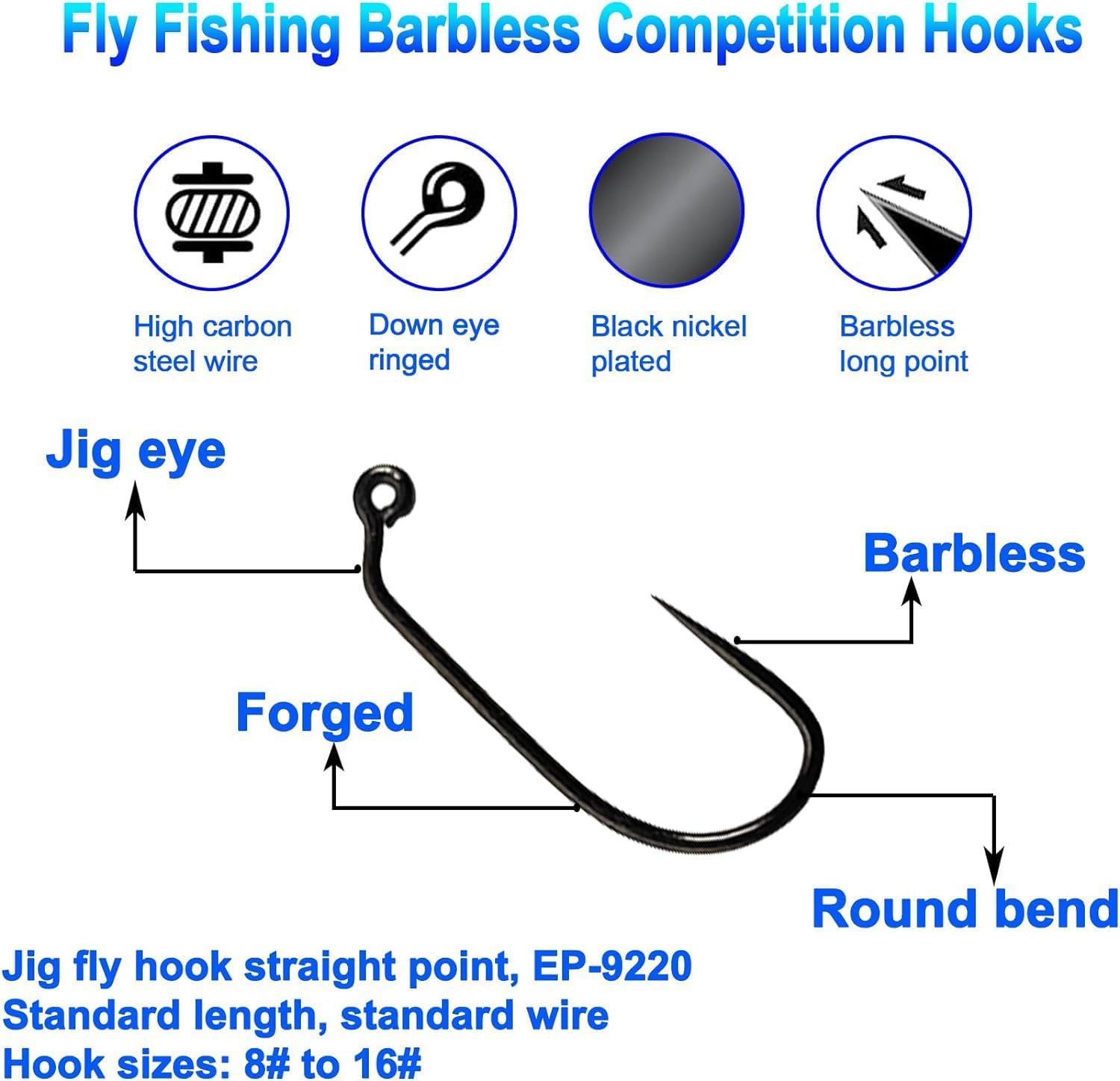 Aventik Eupheng 100PCS Competi - Fishing Hook Barbless recension och pris