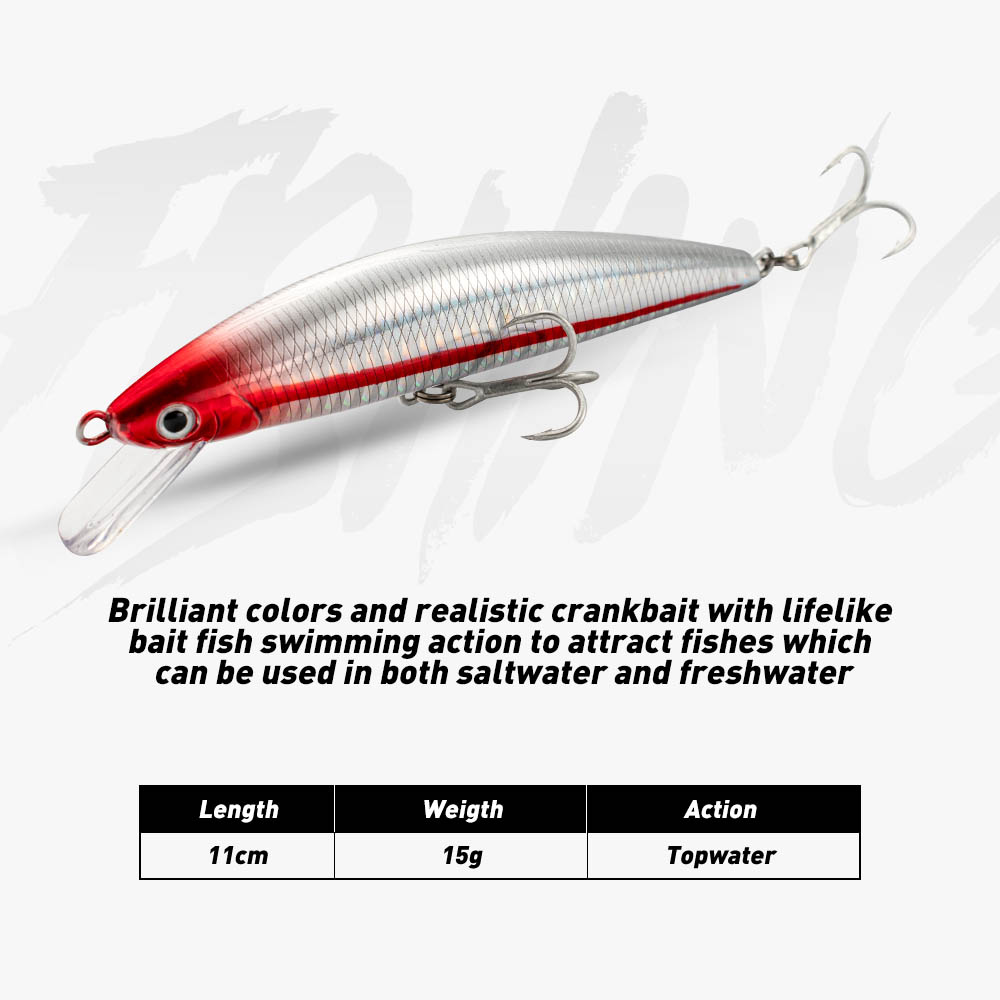 Fishing Lure Sinking Minnow 13 - Fishing Hook Treble recension och pris
