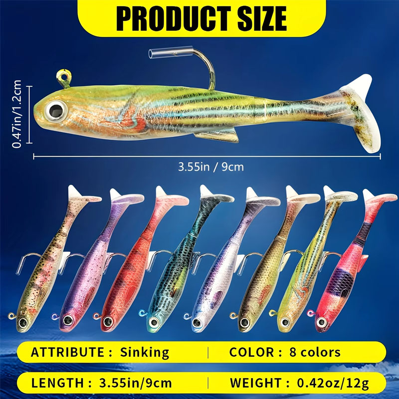 Pre-Rigged Sea Bass Lure | 3-P - Fishing Hook Weedless recension och pris