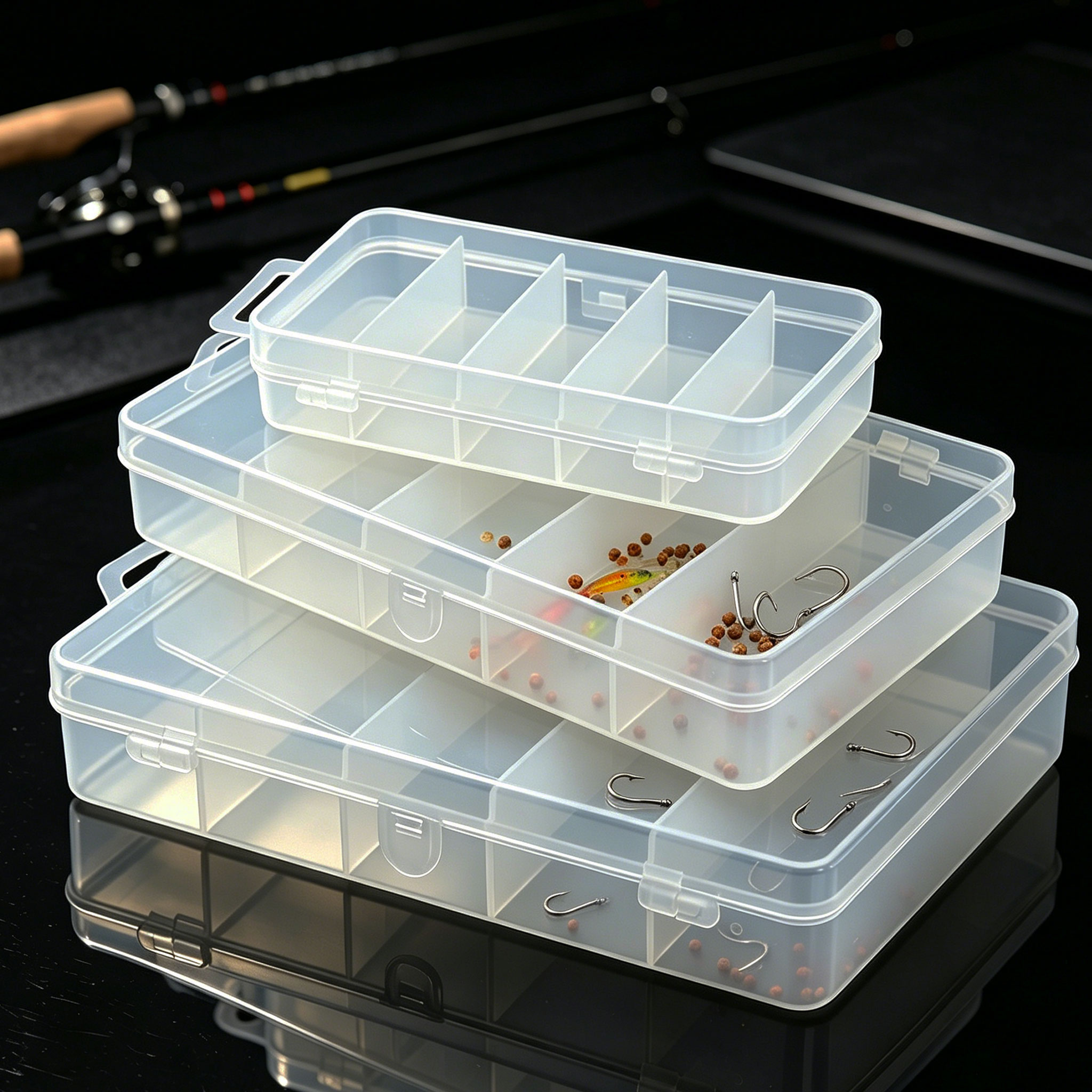 1/3pcs 3 Sizes of Plastic Fish - Fishing Hook Size recension och pris