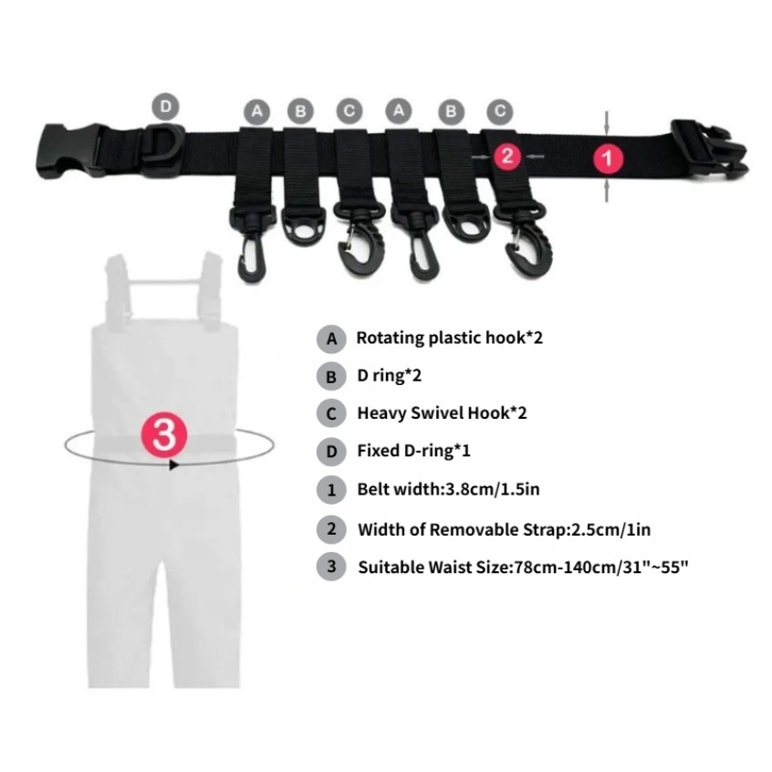 1Pcs Adjustable Wading Belts F - Fishing Hook Remover recension och pris