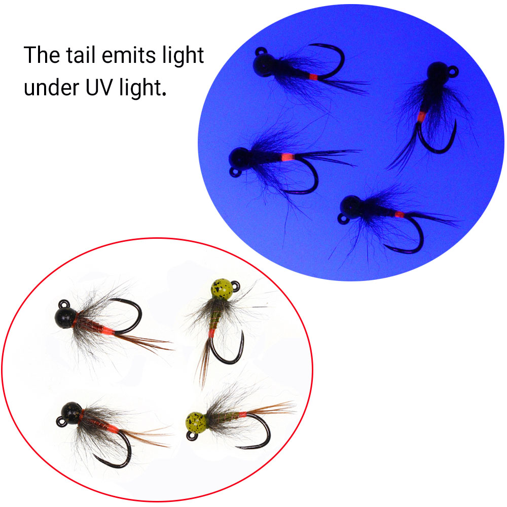 6PCS Jig Tungsten Bead Head Ny - Fishing Hook Barbless recension och pris