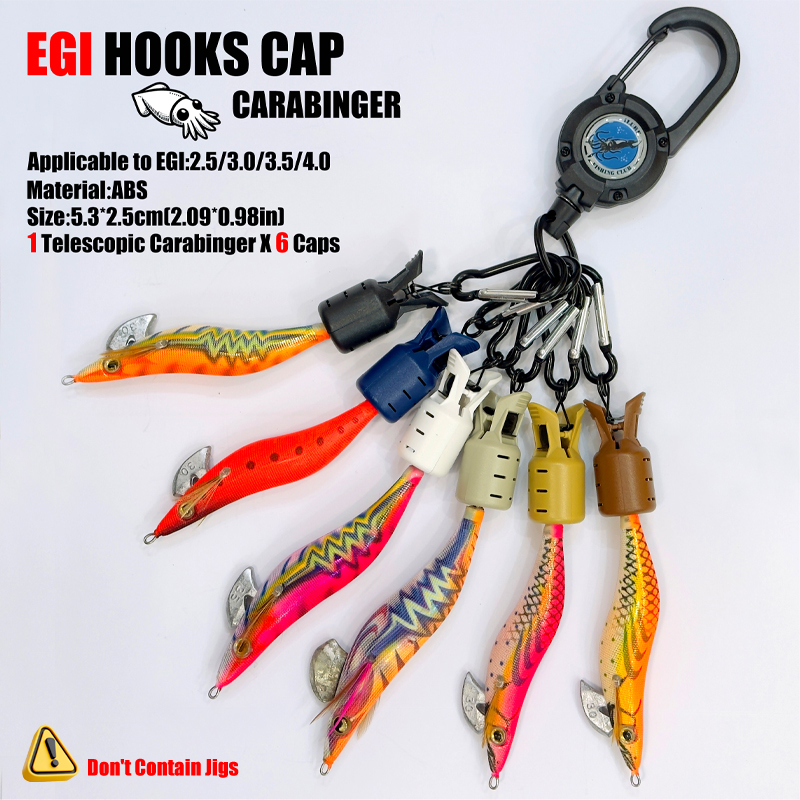 Squid Jig Hook Caps and Carabi - Fishing Hook Jig recension och pris