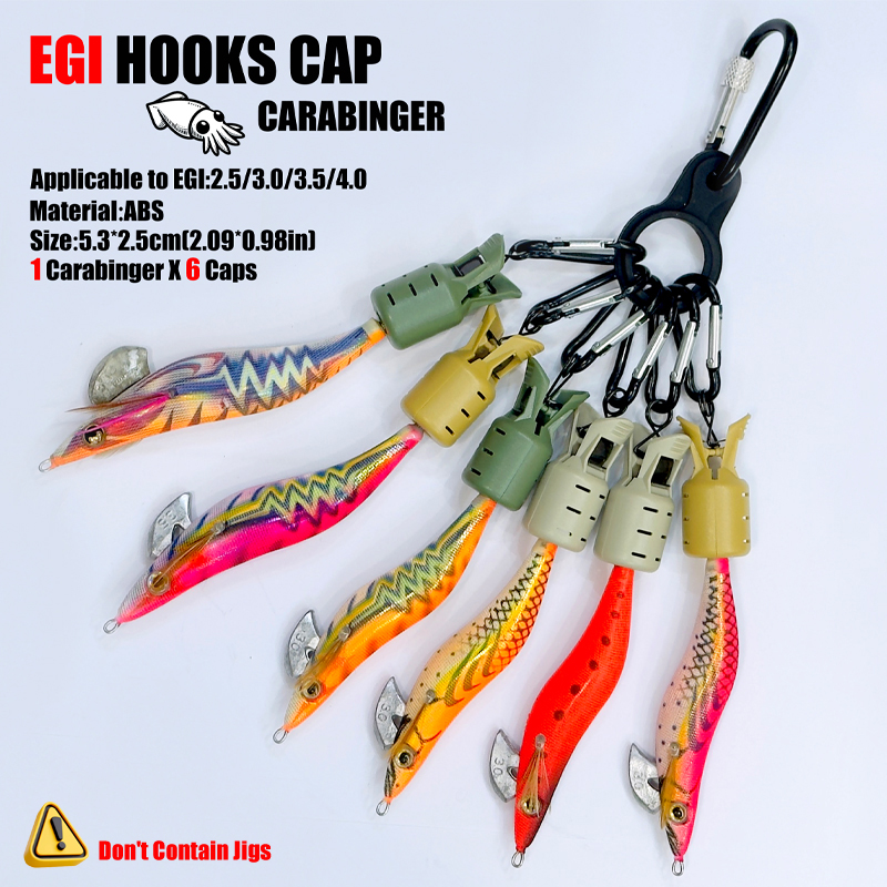 Squid Jig Hook Caps and Carabi - Fishing Hook Jig recension och pris