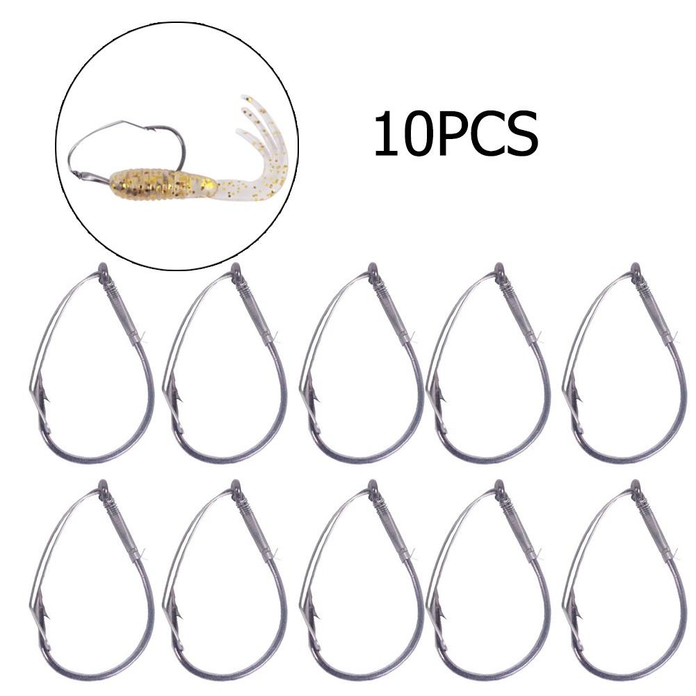 10Pcs/Box High Carbon Steel Wa - Fishing Hook Weedless recension och pris