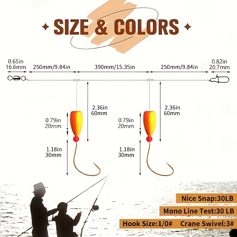 3pcs Pompano Rigs Surf Fishing - Fishing Hook Circle recension och pris