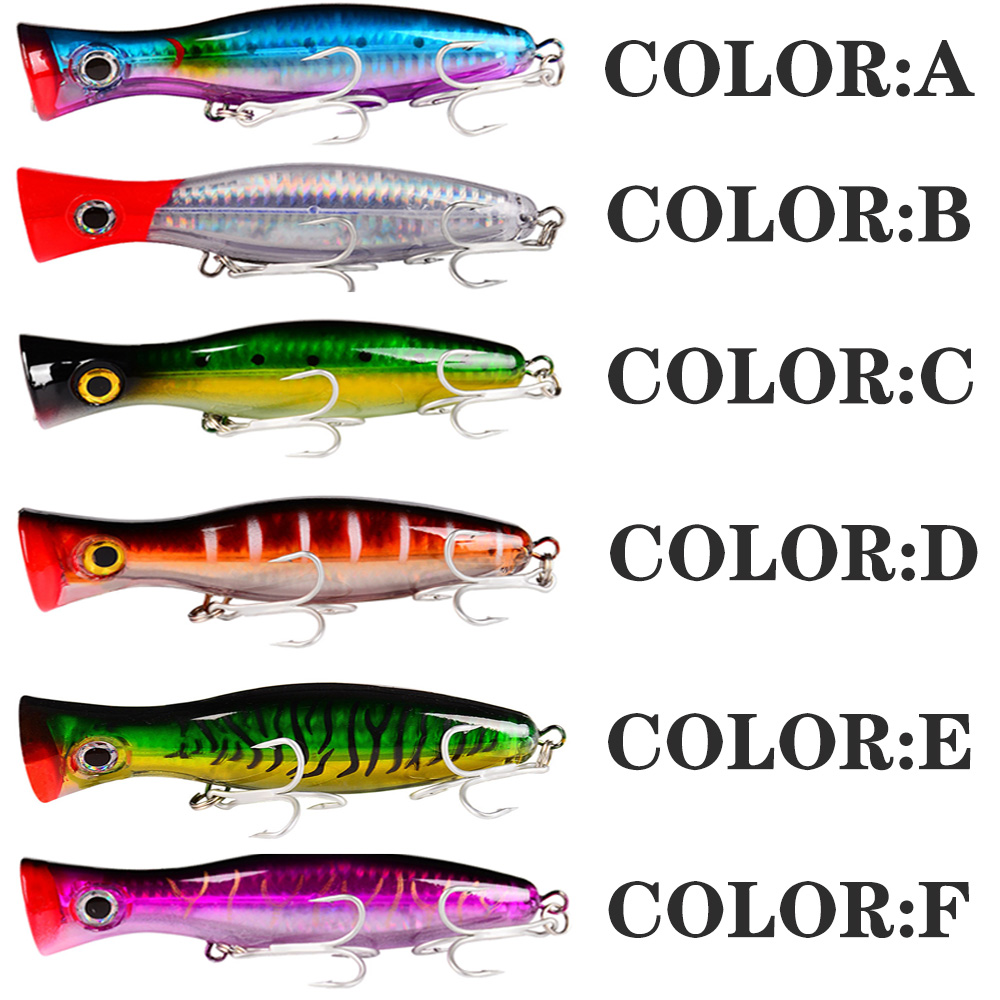 PROBEROS 1pc 13cm 43g Popper F - Fishing Hook Treble recension och pris