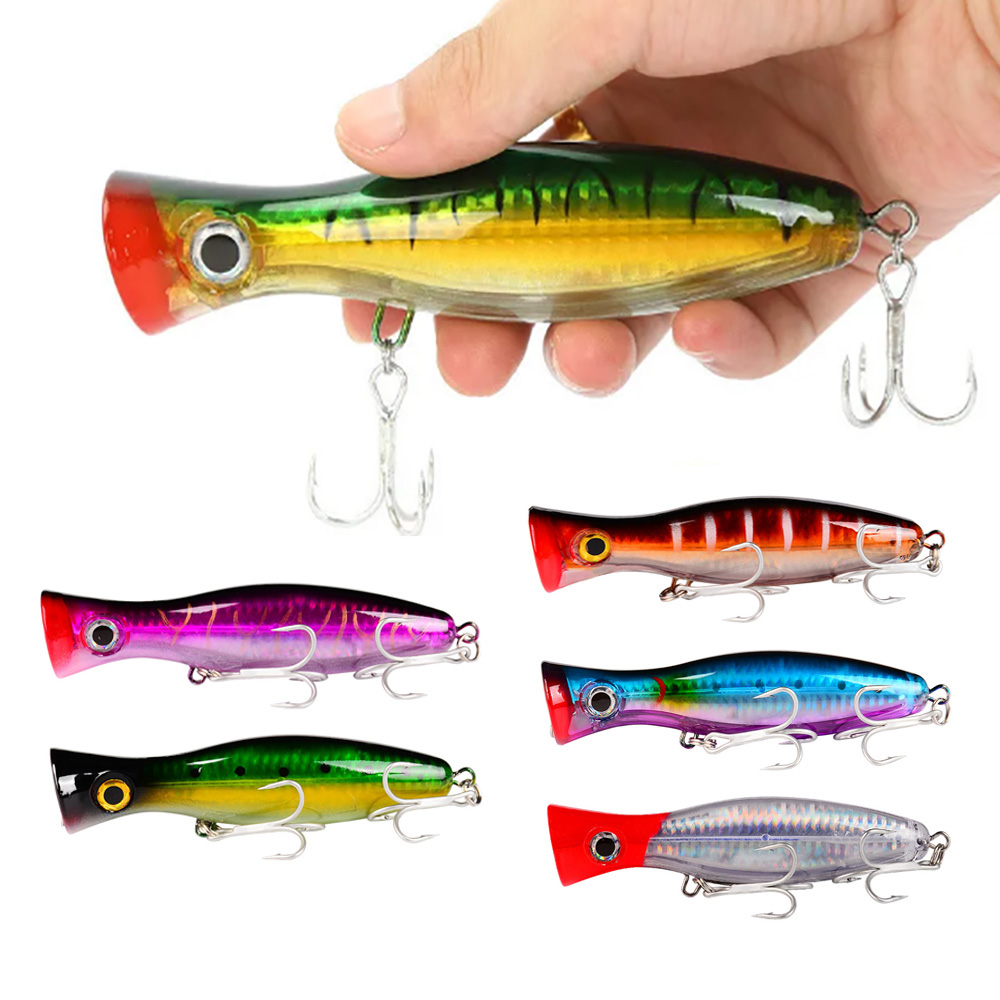 PROBEROS 1pc 13cm 43g Popper F - Fishing Hook Treble recension och pris