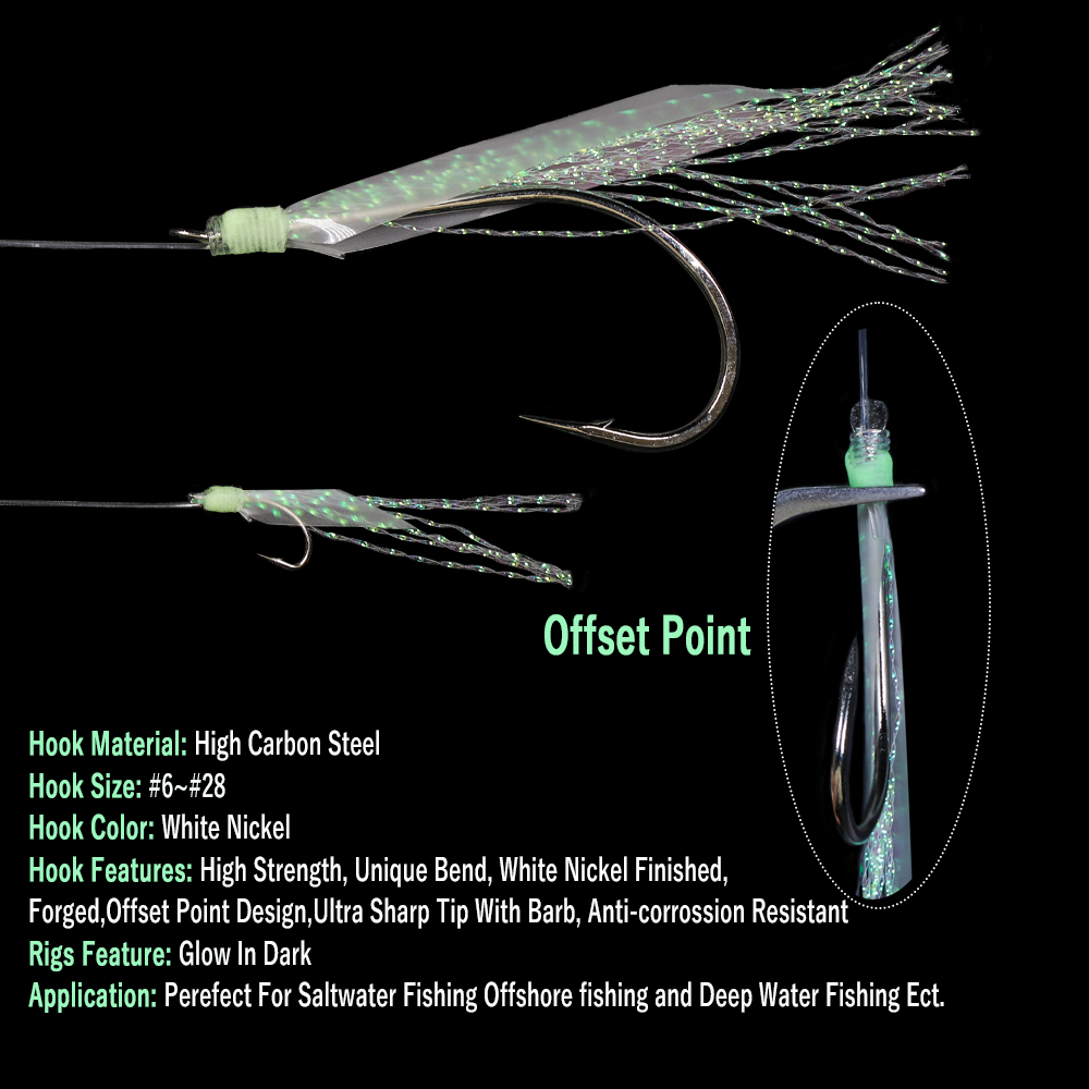WIFREO 50pc Luminous Simulated - Fishing Hook Circle recension och pris