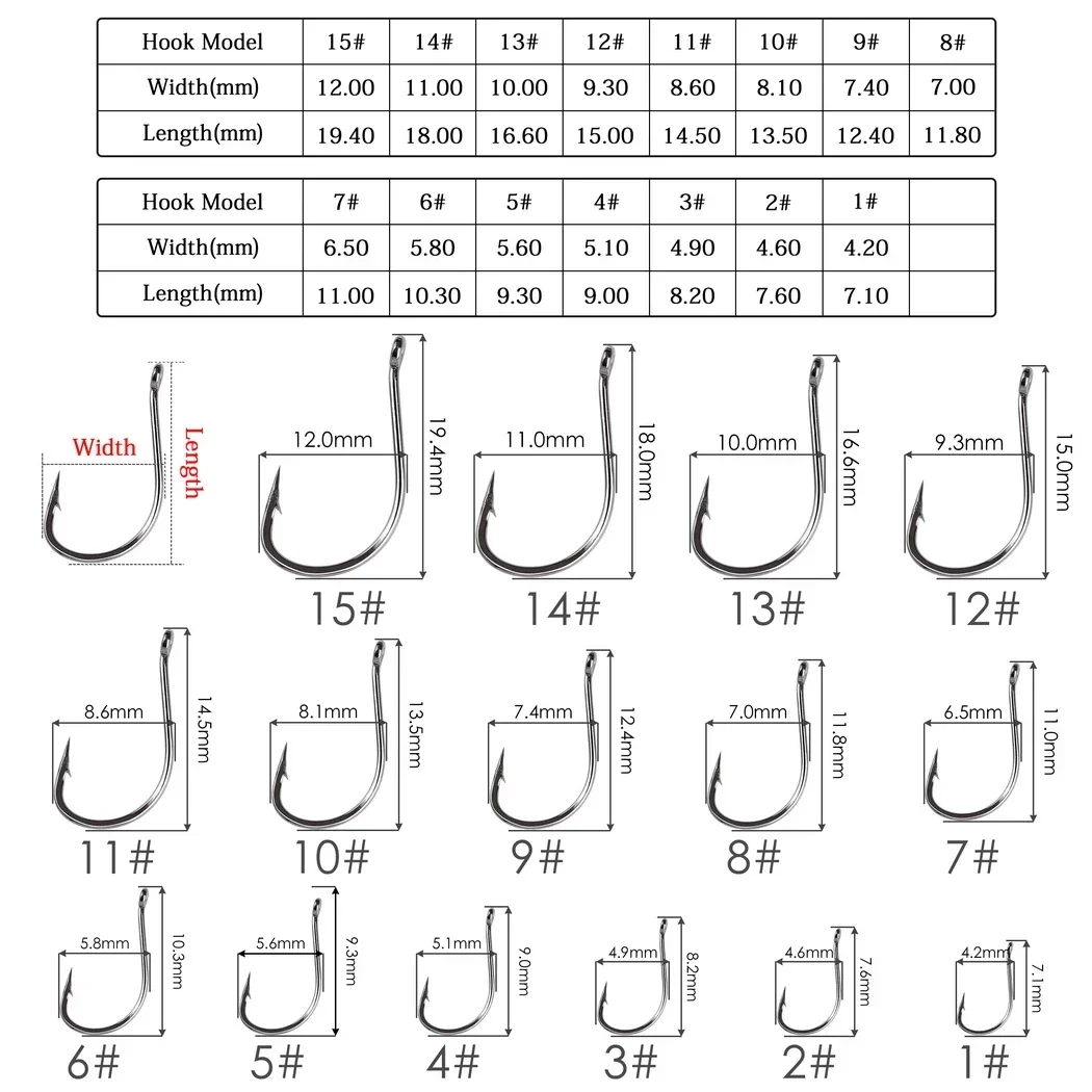 100pcs/ Box Japan Izu Fish Hoo - Fishing Hook Circle recension och pris