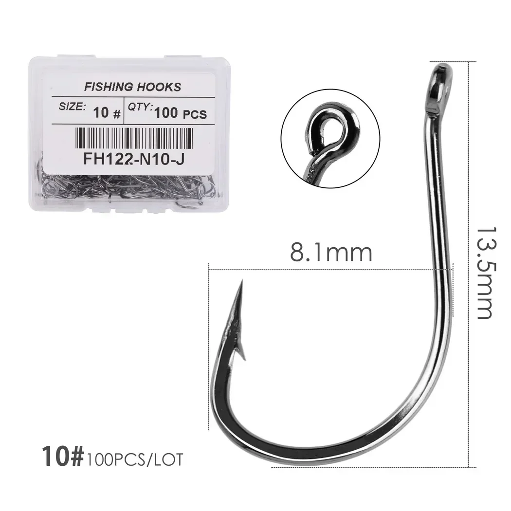 100pcs/ Box Japan Izu Fish Hoo - Fishing Hook Circle recension och pris