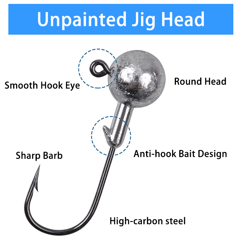 100PCS Fishing Hooks Lead Jig  - Fishing Hook Offset recension och pris