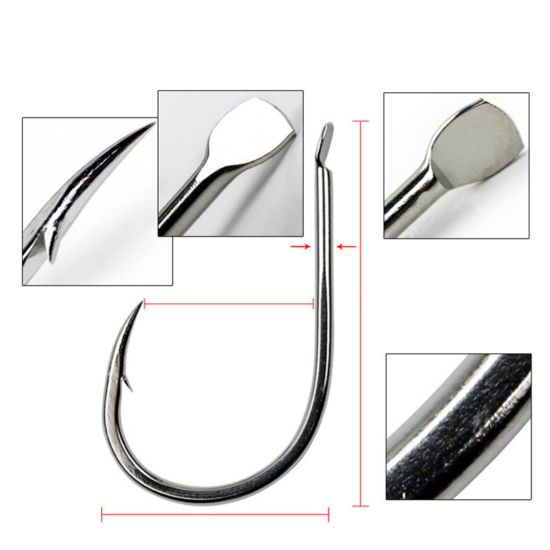 100pcs/Lot 7 Size Barbed Fishi - Fishing Hook Circle recension och pris