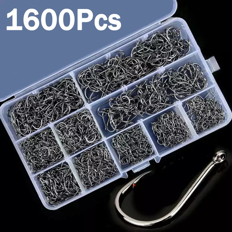 50-1600Pcs/BoxFishing Hooks Ca - Fishing Hook Assortment recension och pris