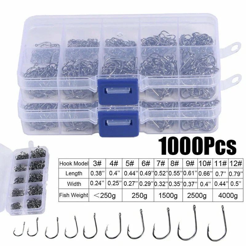 50-1600Pcs/BoxFishing Hooks Ca - Fishing Hook Assortment recension och pris