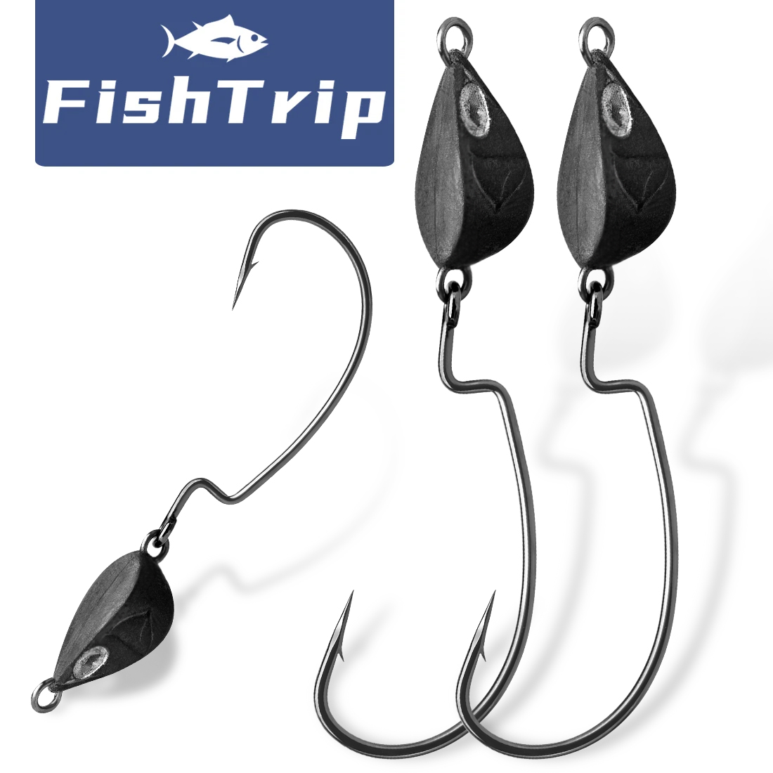 FishTrip 10Pcs Jig Head Fishin - Fishing Hook Weedless recension och pris