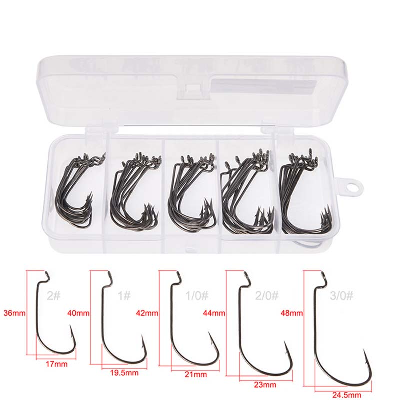 50Pcs/Box High Carbon Steel Fi - Fishing Hook Jig recension och pris