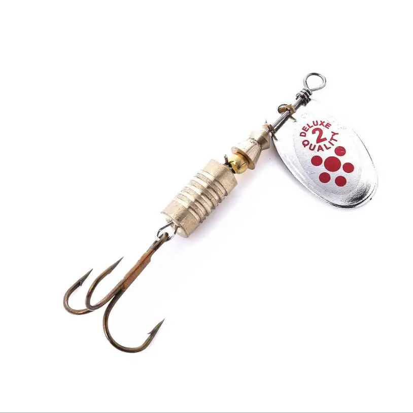 1PCS Metal Plating Spinner Bai - Fishing Hook Treble recension och pris