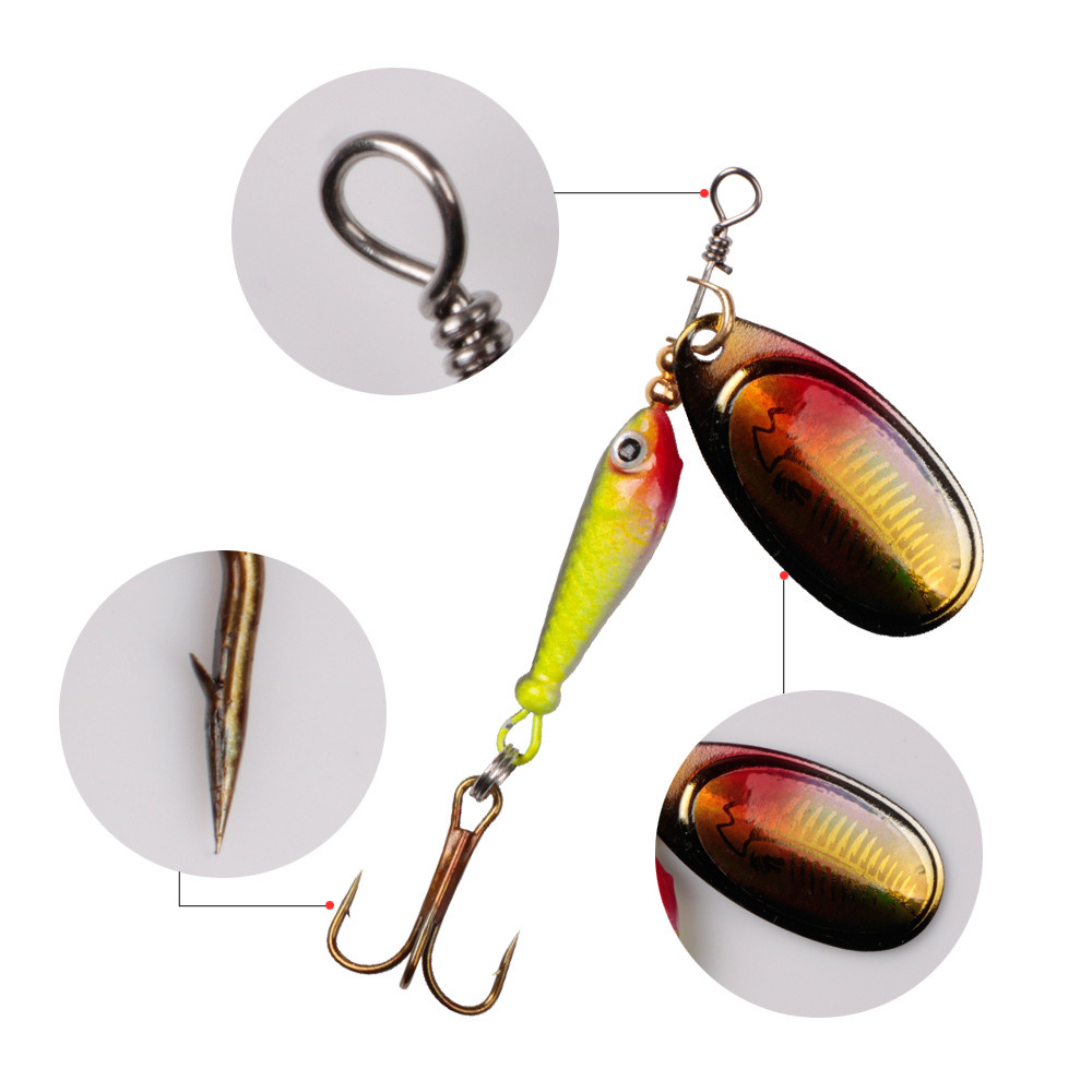 10pcs/Set Spinner Lures 9.1g 7 - Fishing Hook Treble recension och pris