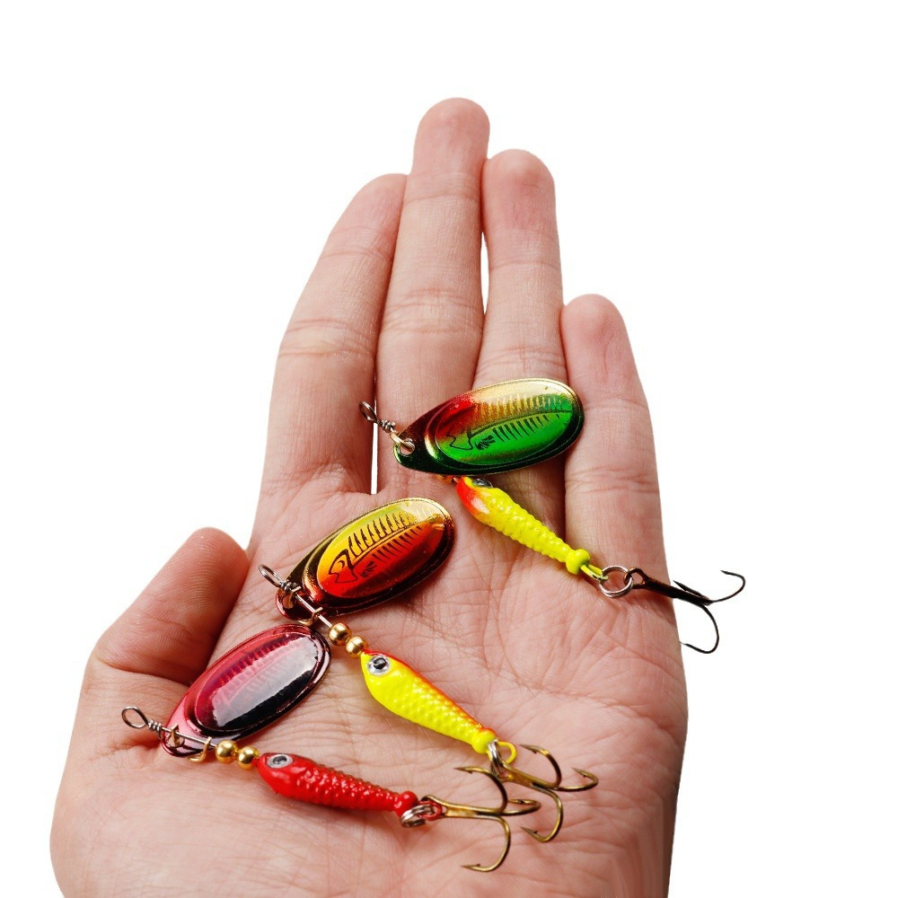 10pcs/Set Spinner Lures 9.1g 7 - Fishing Hook Treble recension och pris