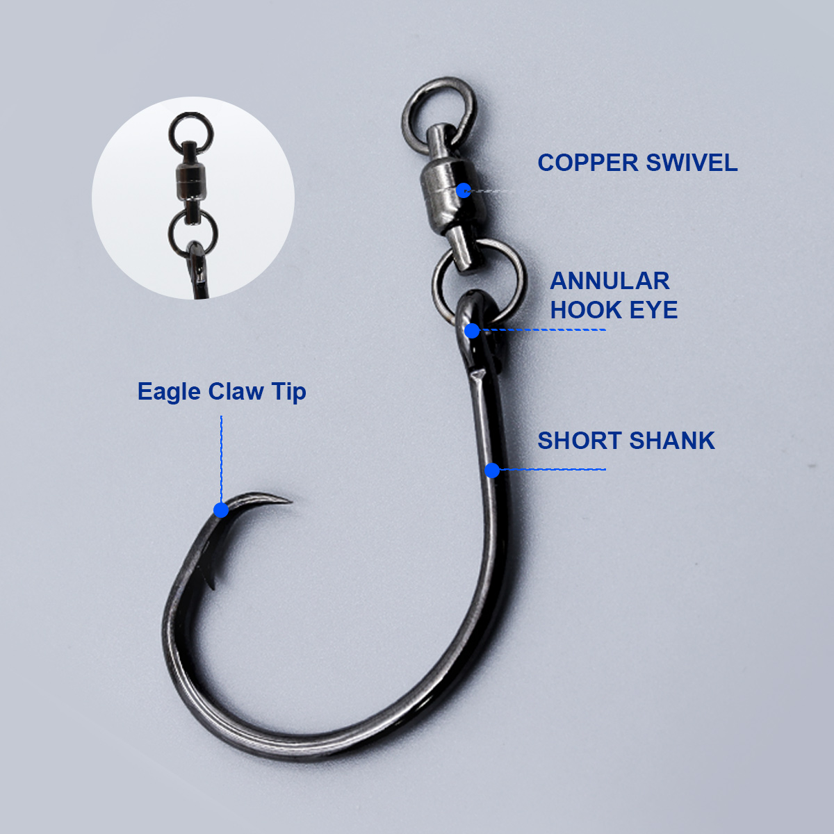 ZYZHE 3/6/9pcs Circle Hooks Wi - Fishing Hook Circle recension och pris