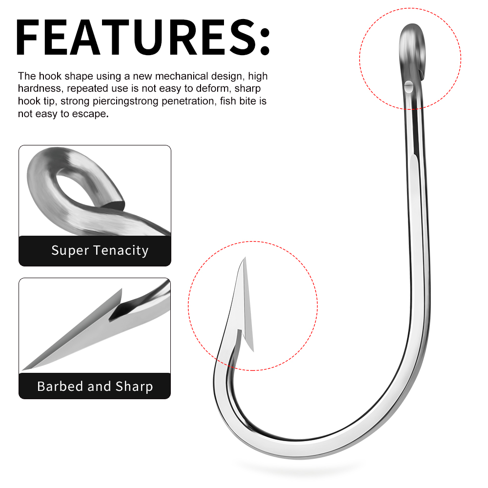 PROBEROS 5pcs Stainless Steel  - Fishing Hook Circle recension och pris