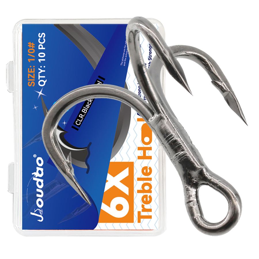 6X Fishing Treble Hooks Black  - Fishing Hook Offset recension och pris