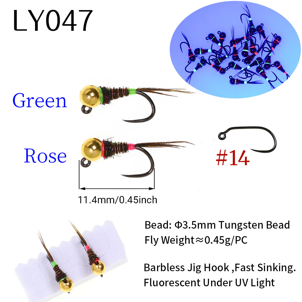 6PCS Fast Sinking Perdigon Eur - Fishing Hook Barbless recension och pris