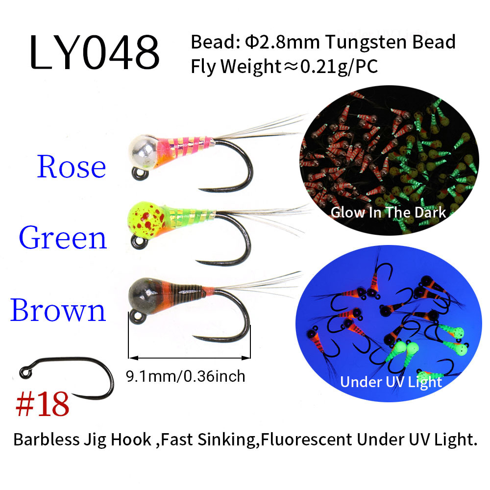 6PCS Fast Sinking Perdigon Eur - Fishing Hook Barbless recension och pris