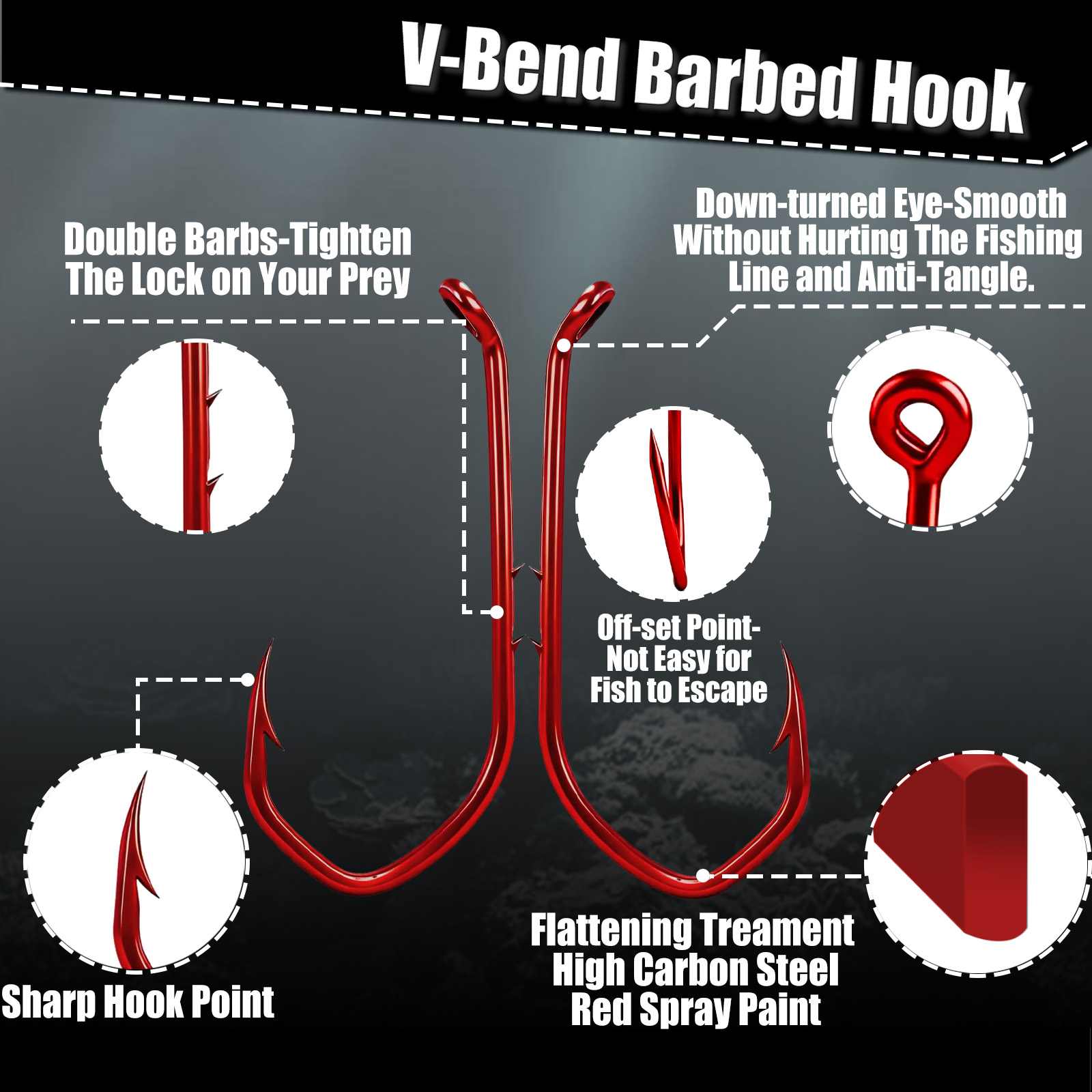 9KM Baitholder Hook 50-100pcs  - Fishing Hook Circle recension och pris