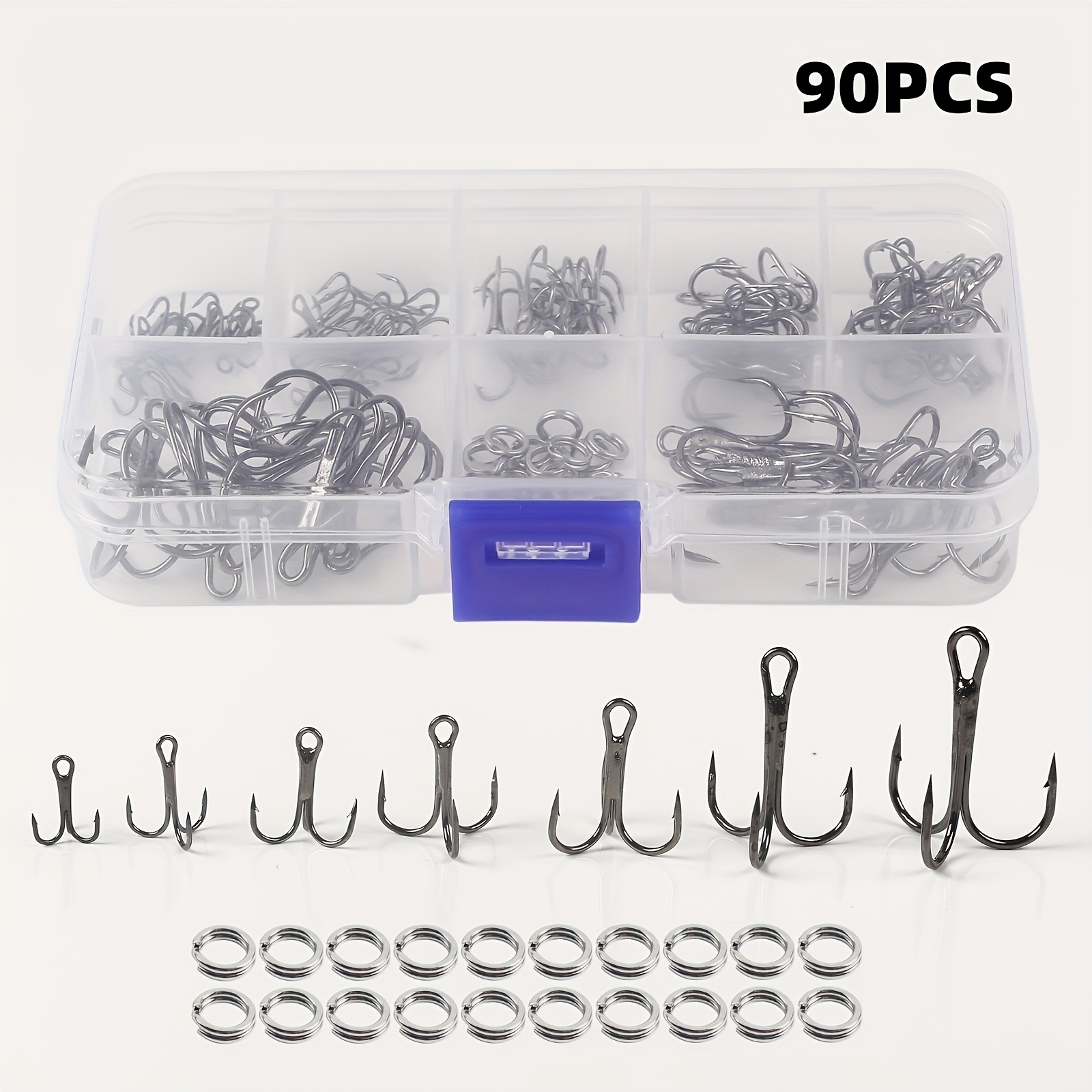 90pcs/set The lure triple-hook - Fishing Hook Circle recension och pris